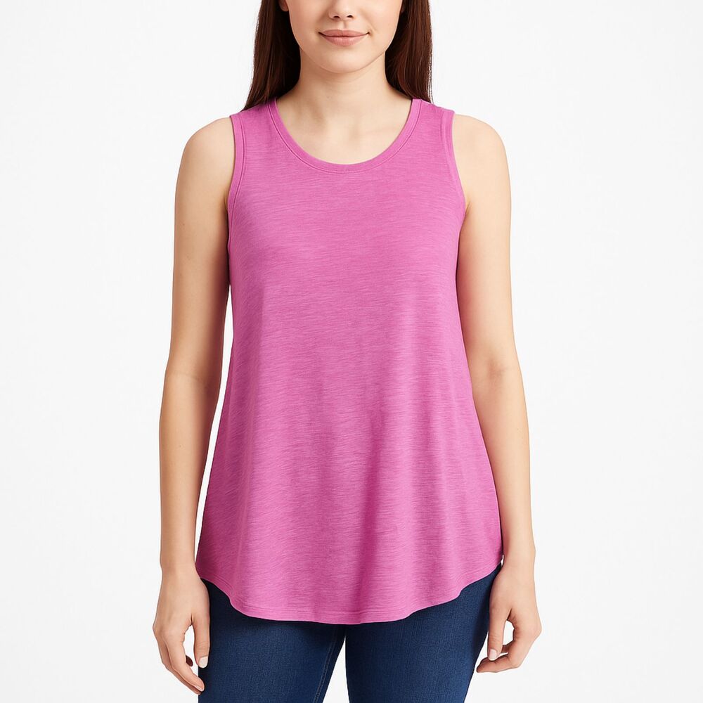 J. Jill Pink Love Linen Tank Top Coastal Grandmother XS 100% linen sleeveless